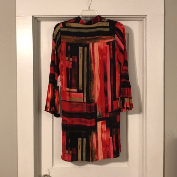 Rafaella printed bell sleeve tunic size 6 NWT - Picture 6 of 8